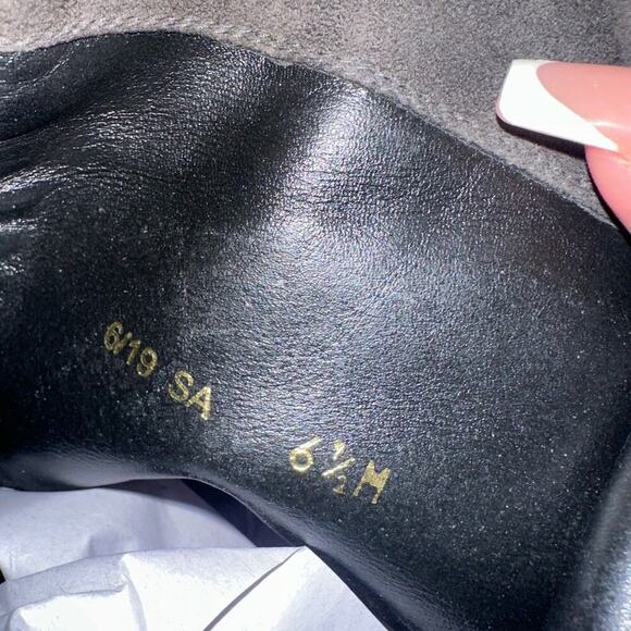 Stuart Weitzman 5050 Over-The-Knee Boots Dark Gray Size 6.5M Leather/Stretch - Picture 9 of 9